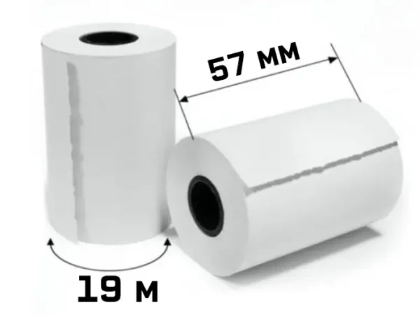 Касова стрічка 57мм, 19м, 12мм термо