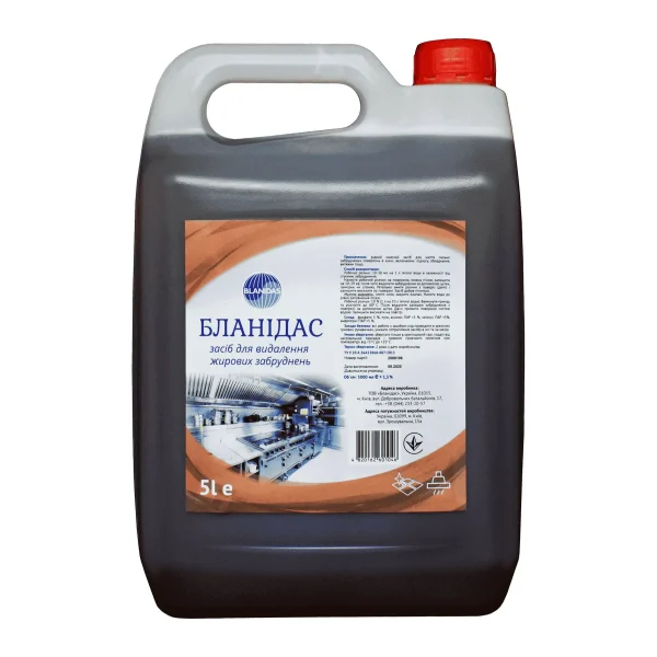 38615276562606 Засіб для видалення жирових забруднень 5л Бланідас